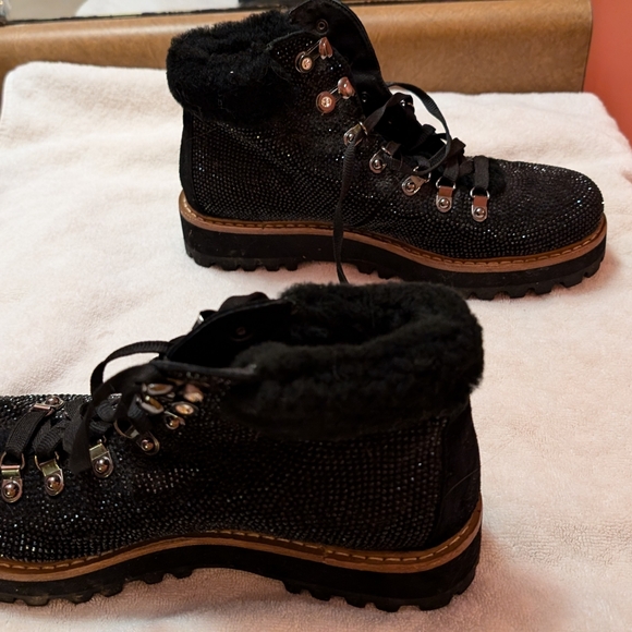 Lola Cruz Embellished Combat Boots - Picture 5 of 13